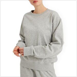 Nap Drop Shoulder Loose Sweatshirt In Morning Fog Gray Oversized NWT NEW Size M